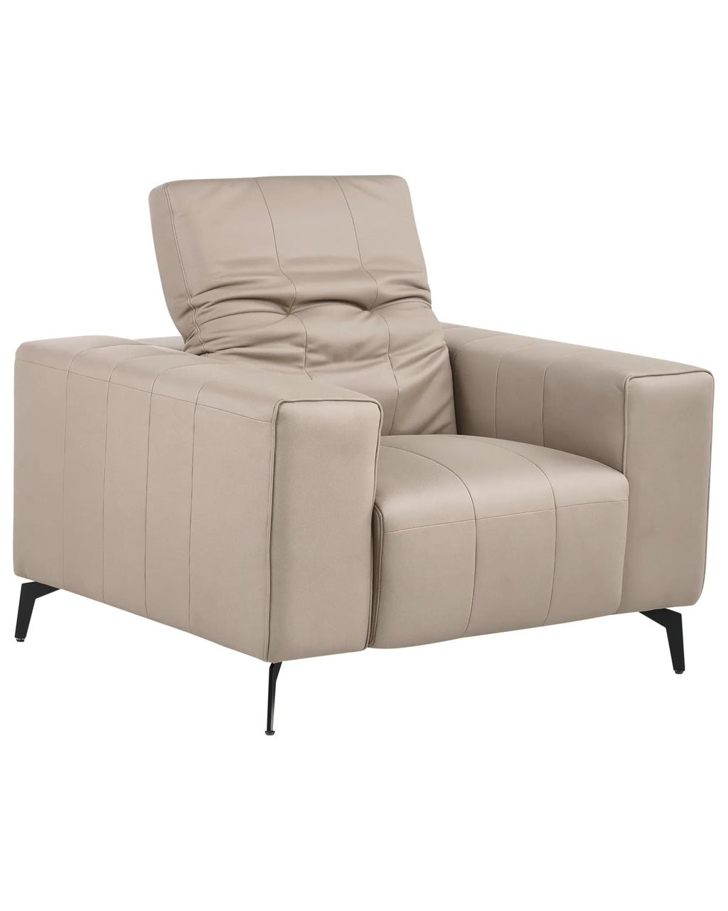 Armchair OMMEL Faux Leather Taupe