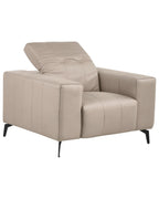 Armchair OMMEL Faux Leather Taupe