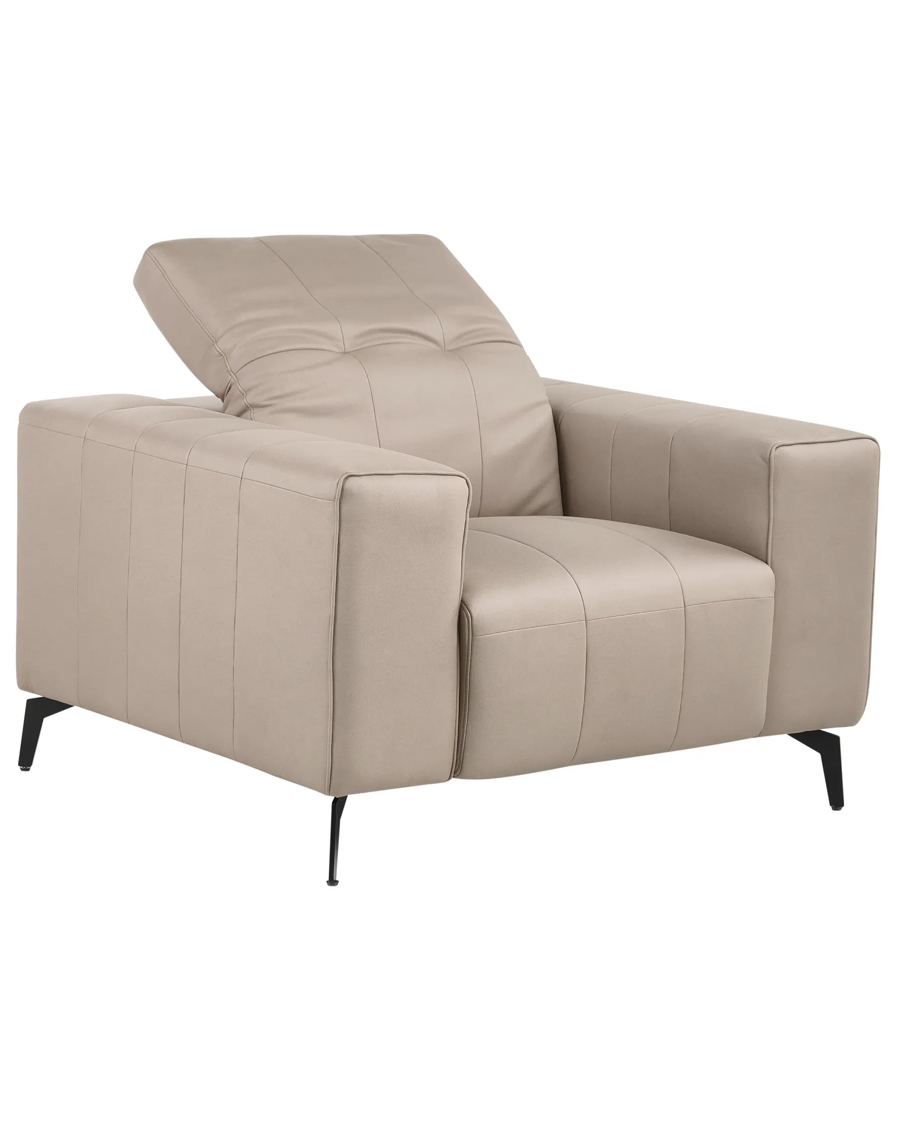 Armchair OMMEL Faux Leather Taupe