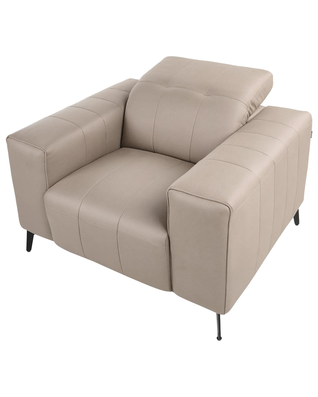 Armchair OMMEL Faux Leather Taupe