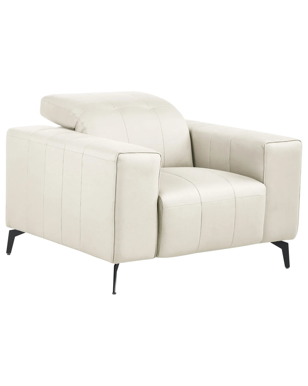 Armchair OMMEL Faux Leather Light Beige