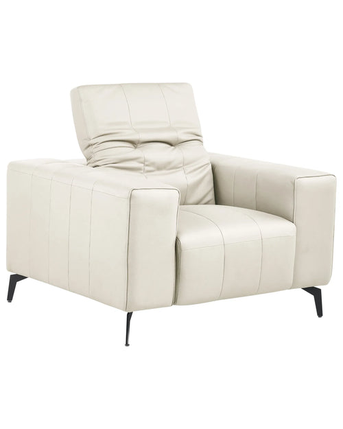 Armchair OMMEL Faux Leather Light Beige