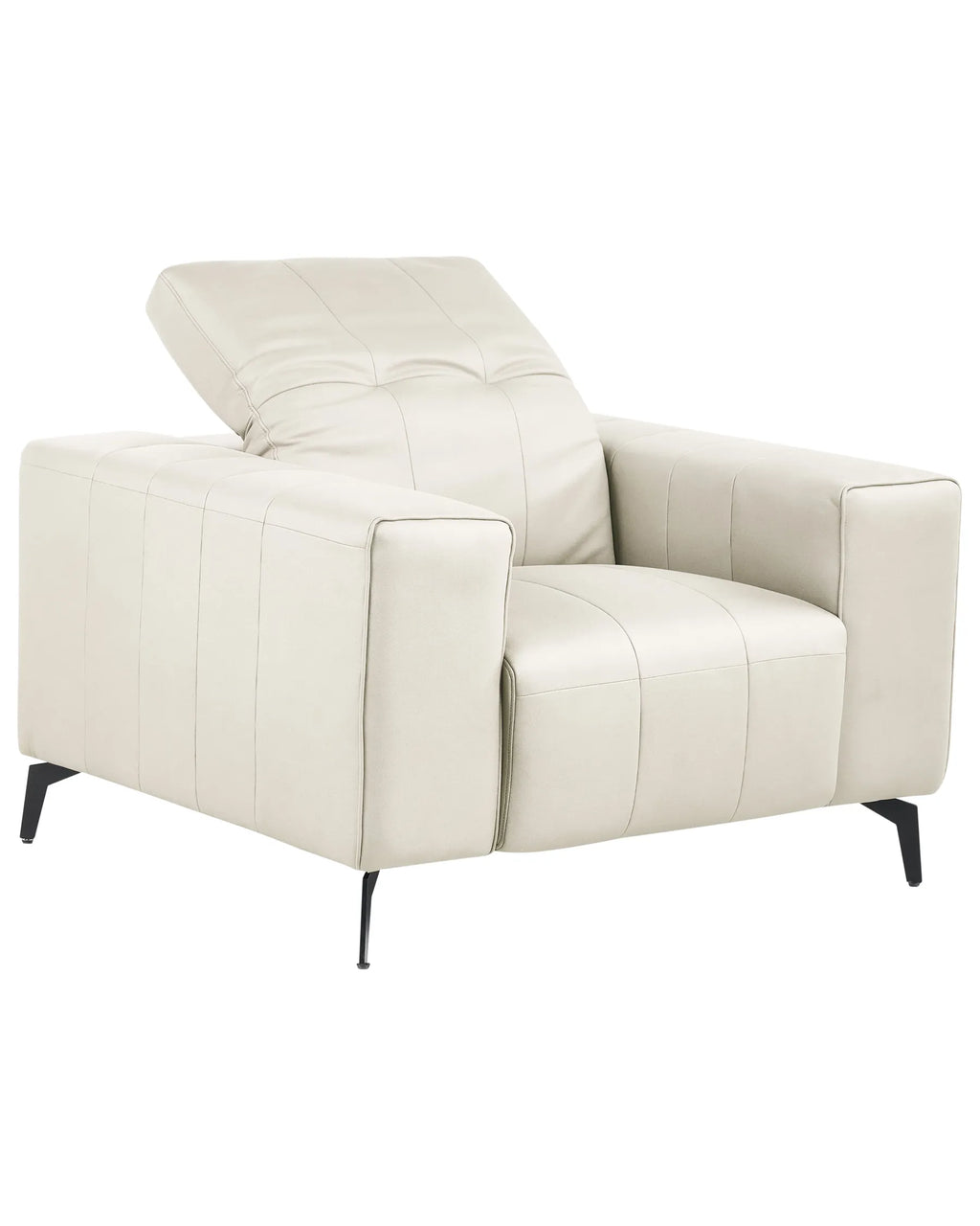 Armchair OMMEL Faux Leather Light Beige