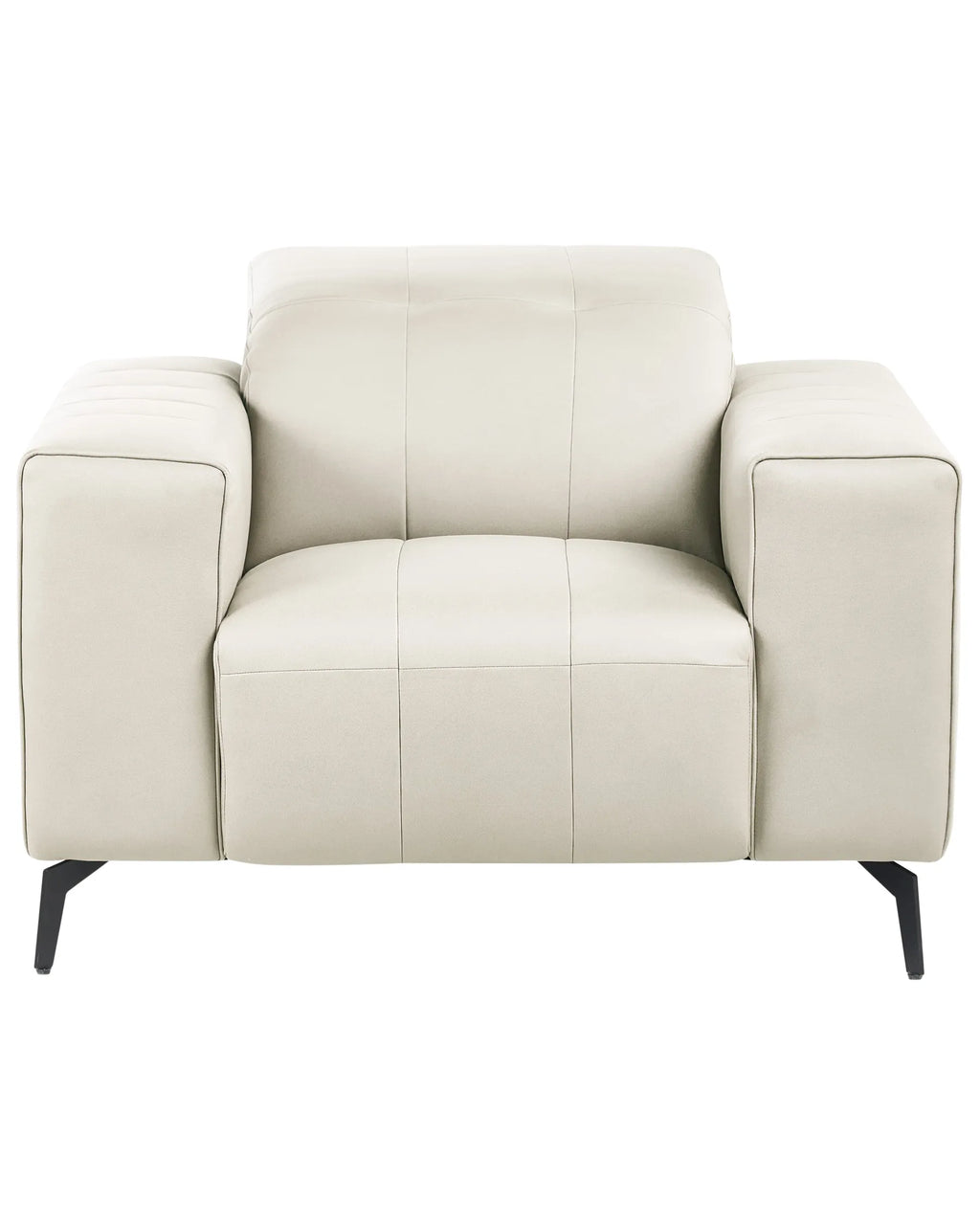 Armchair OMMEL Faux Leather Light Beige