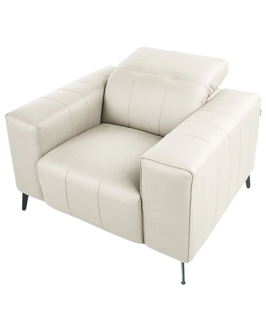 Armchair OMMEL Faux Leather Light Beige