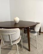Dining Table HUNTLEY Dark Oak 140 cm 140 cm