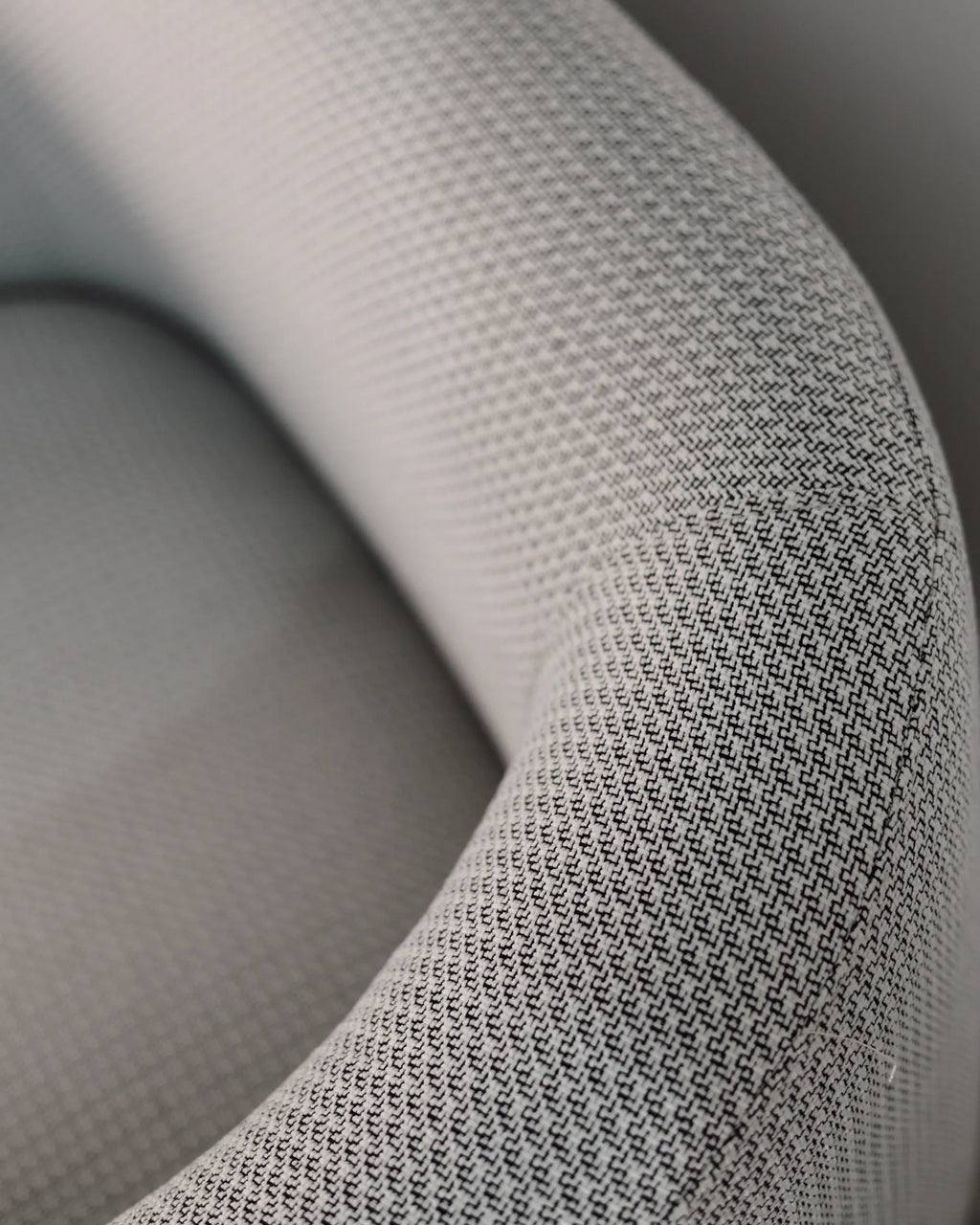 Armchair LOEN Fabric Black/ White