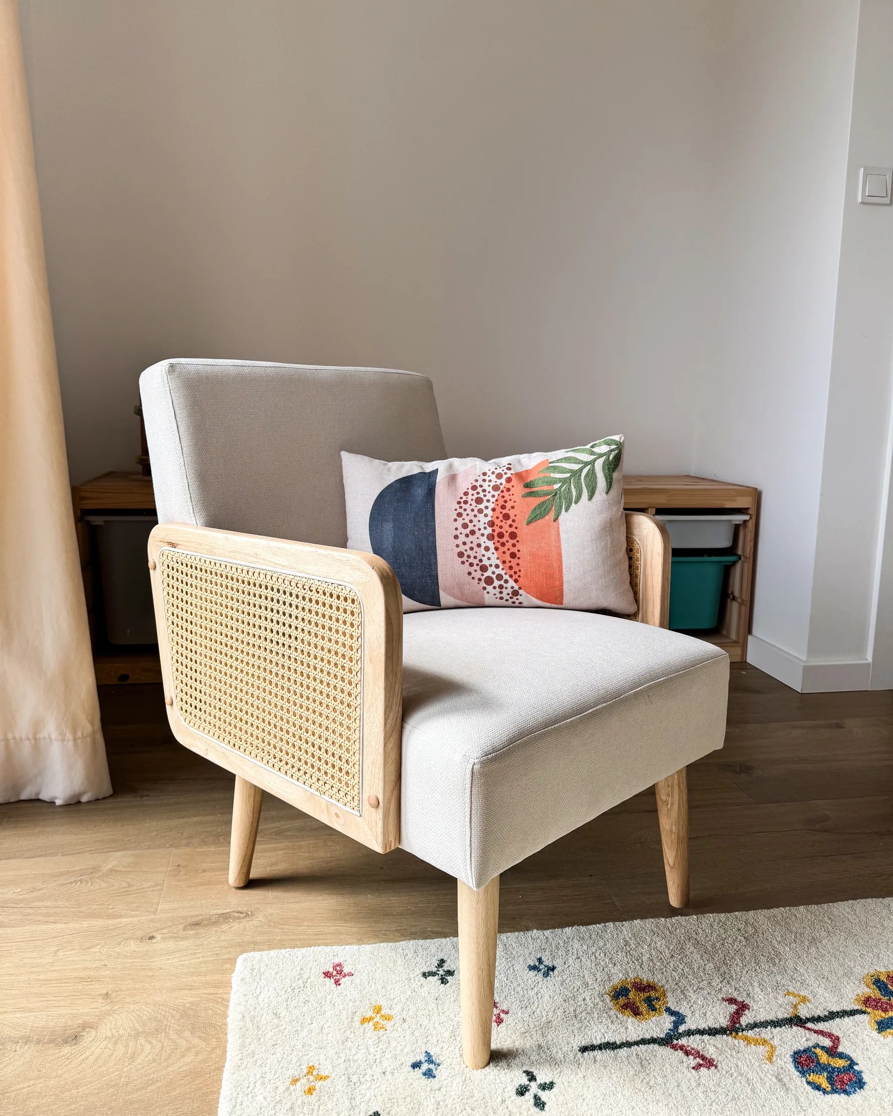 Armchair HOJBY Fabric Light Beige