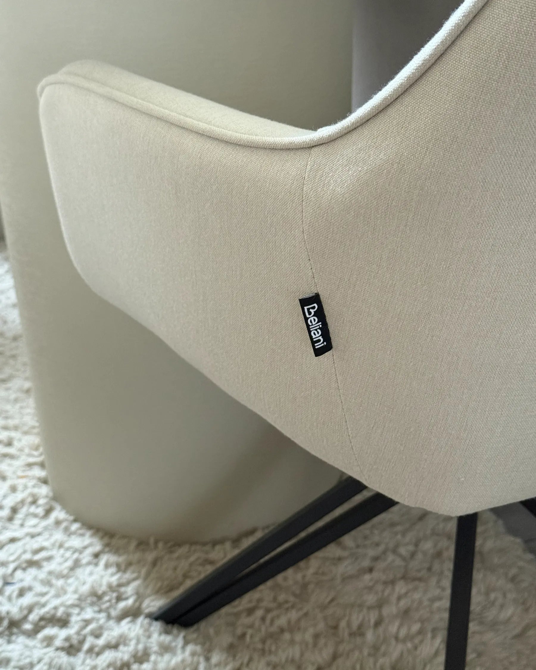 Set of 2 Dining Chairs Swivel JODAR Fabric Light Beige