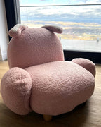 Kids Armchair Rabbit KANNA Boucle Pastel Pink