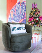 Swivel Armchair ANDALEN Fabric Green