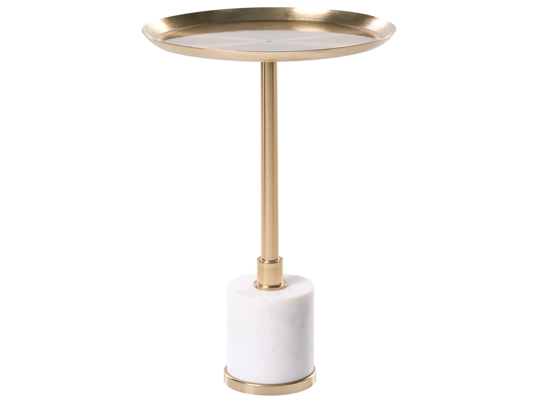 Side Table CAMELO Metal White Marble