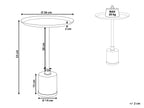 Side Table CAMELO Metal White Marble