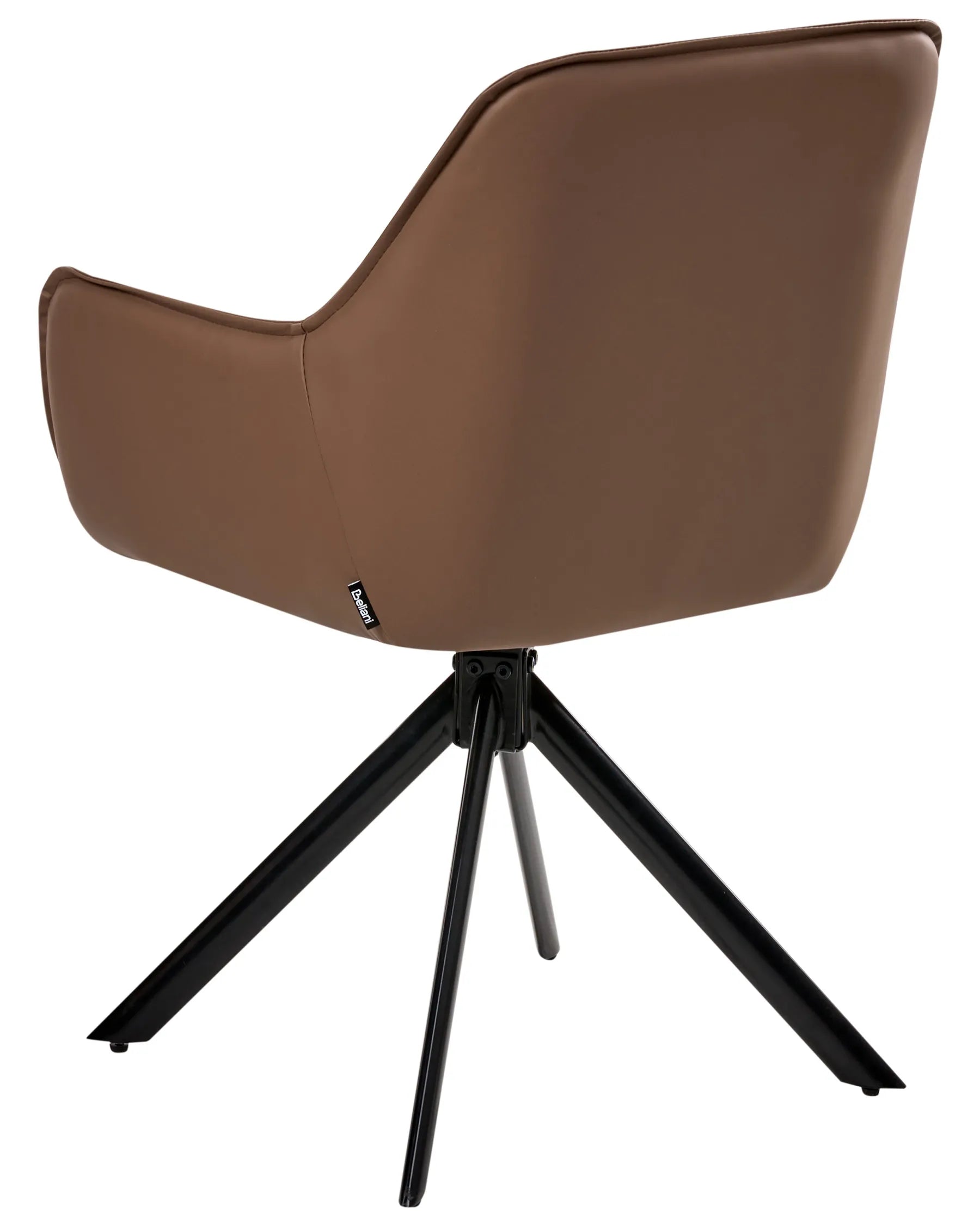 Dining Chair Swivel MORNAS Faux Leather Brown