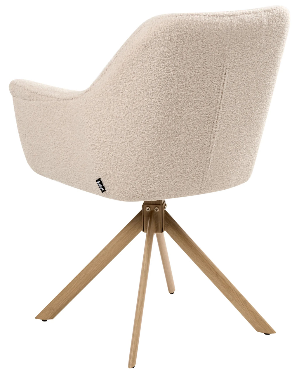 Dining Chair Swivel HAYDEN Boucle Light Beige