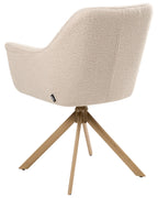 Dining Chair Swivel HAYDEN Boucle Light Beige