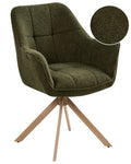 Dining Chair Swivel HAYDEN Boucle Green