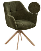 Dining Chair Swivel HAYDEN Boucle Green