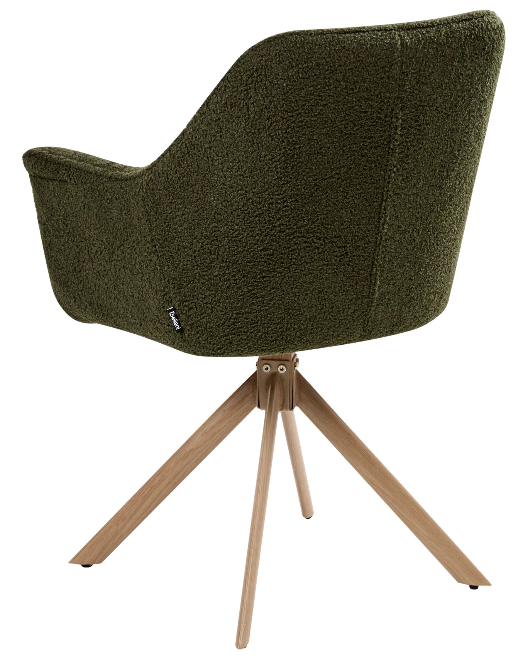 Dining Chair Swivel HAYDEN Boucle Green