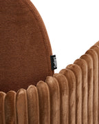 Set of 2 Dining Chairs AMITY Fabric Brown