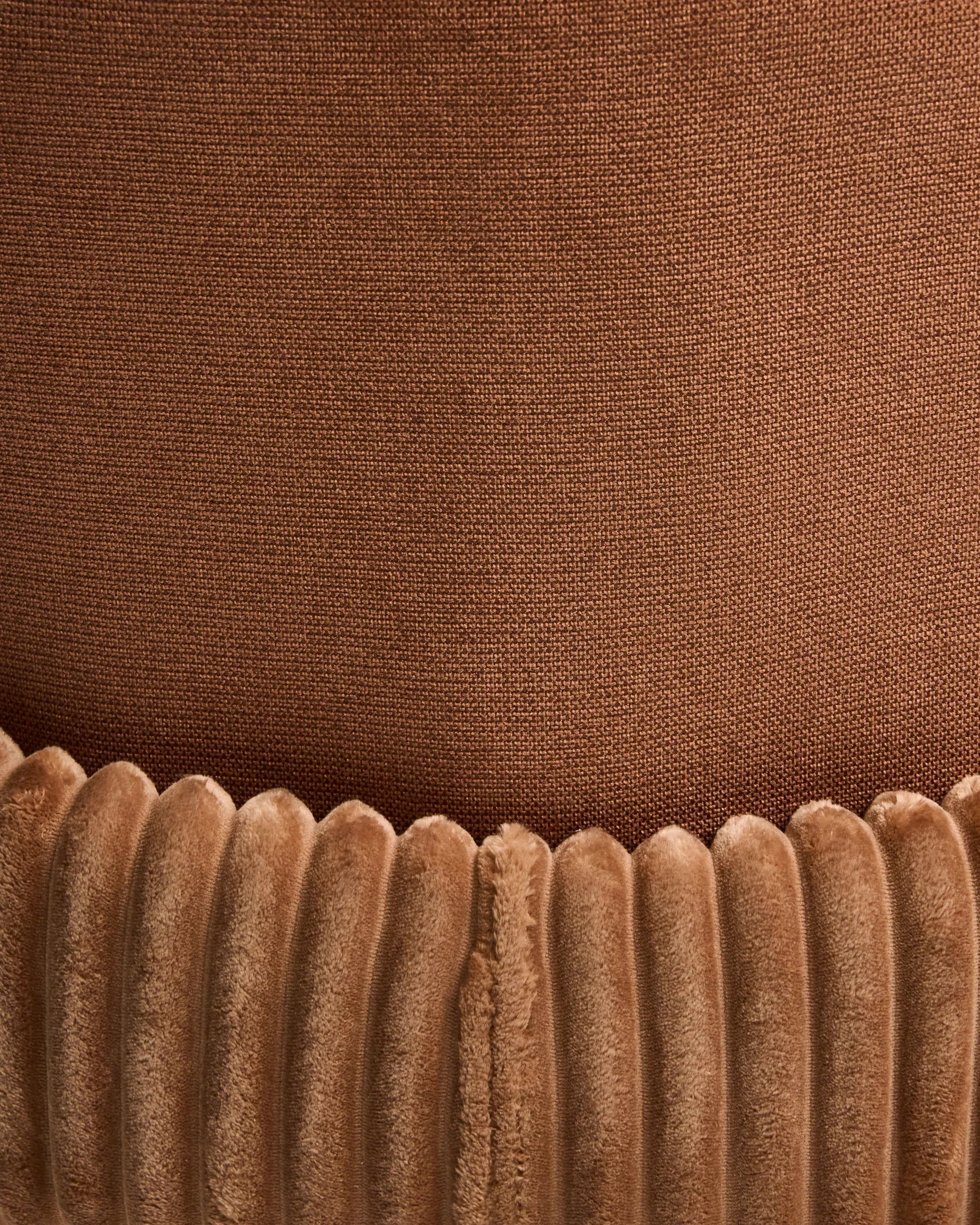 Set of 2 Dining Chairs AMITY Fabric Brown