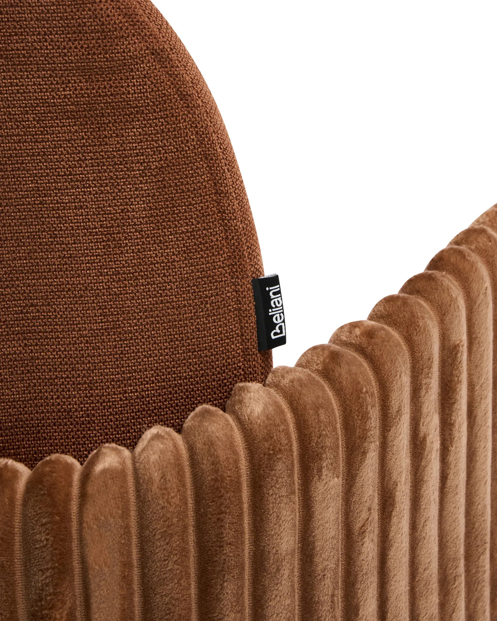 Set of 2 Bar Chairs AMITY Fabric Brown