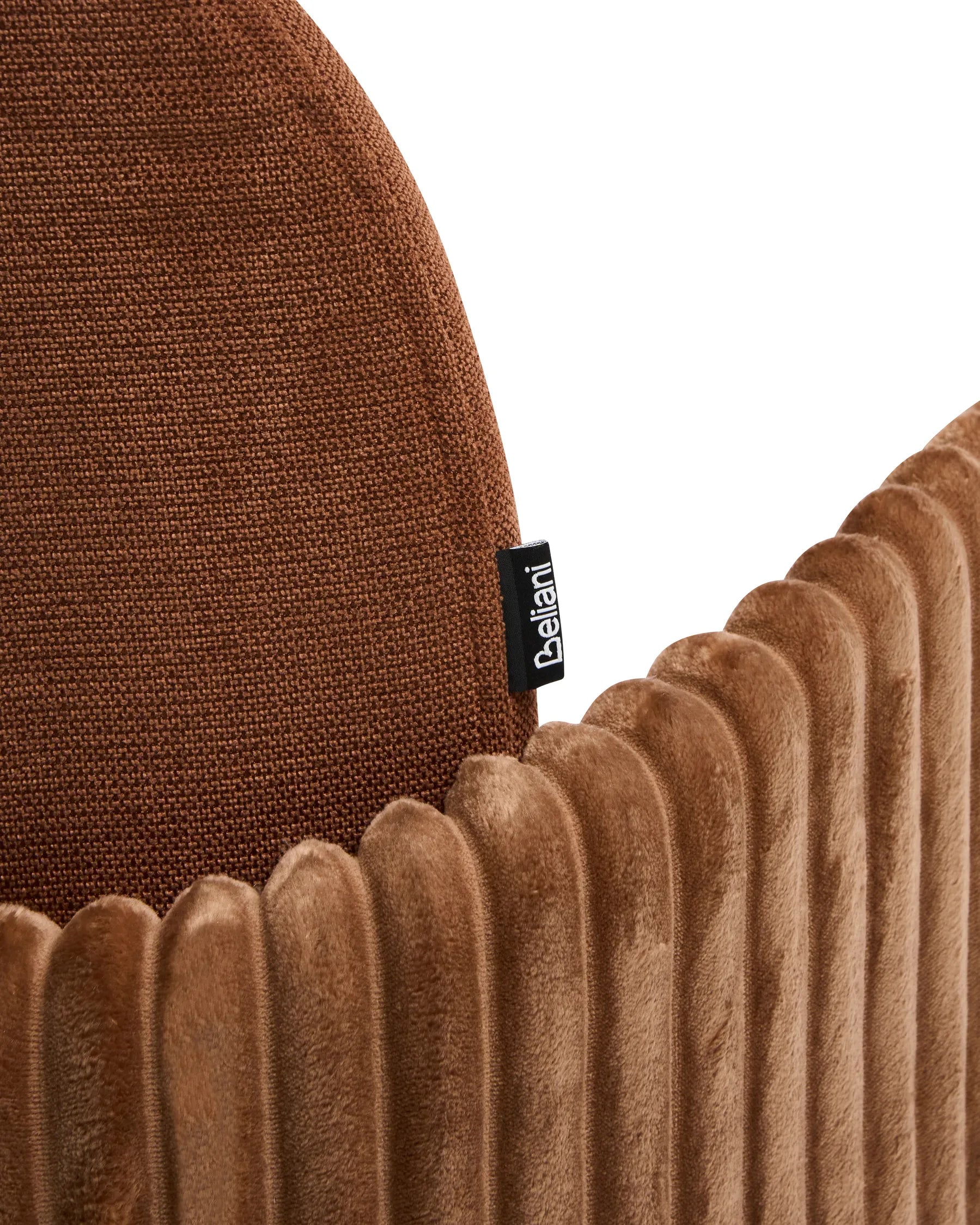 Set of 2 Bar Chairs AMITY Fabric Brown