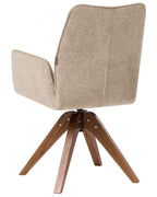 Dining Chair Swivel MOKENA Faux Linen Beige