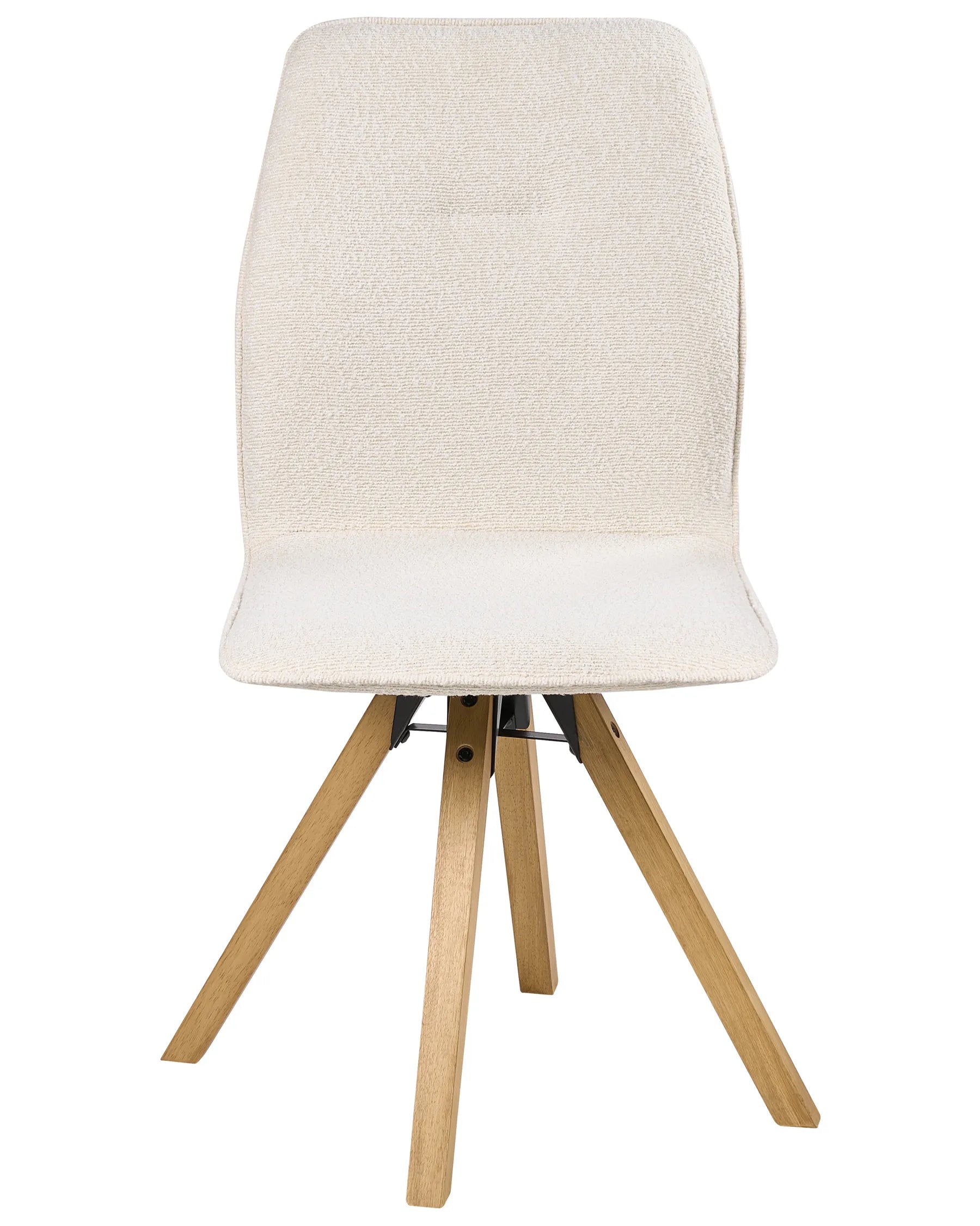 Set of 2 Dining Chairs Swivel ALKALI Boucle Off-White