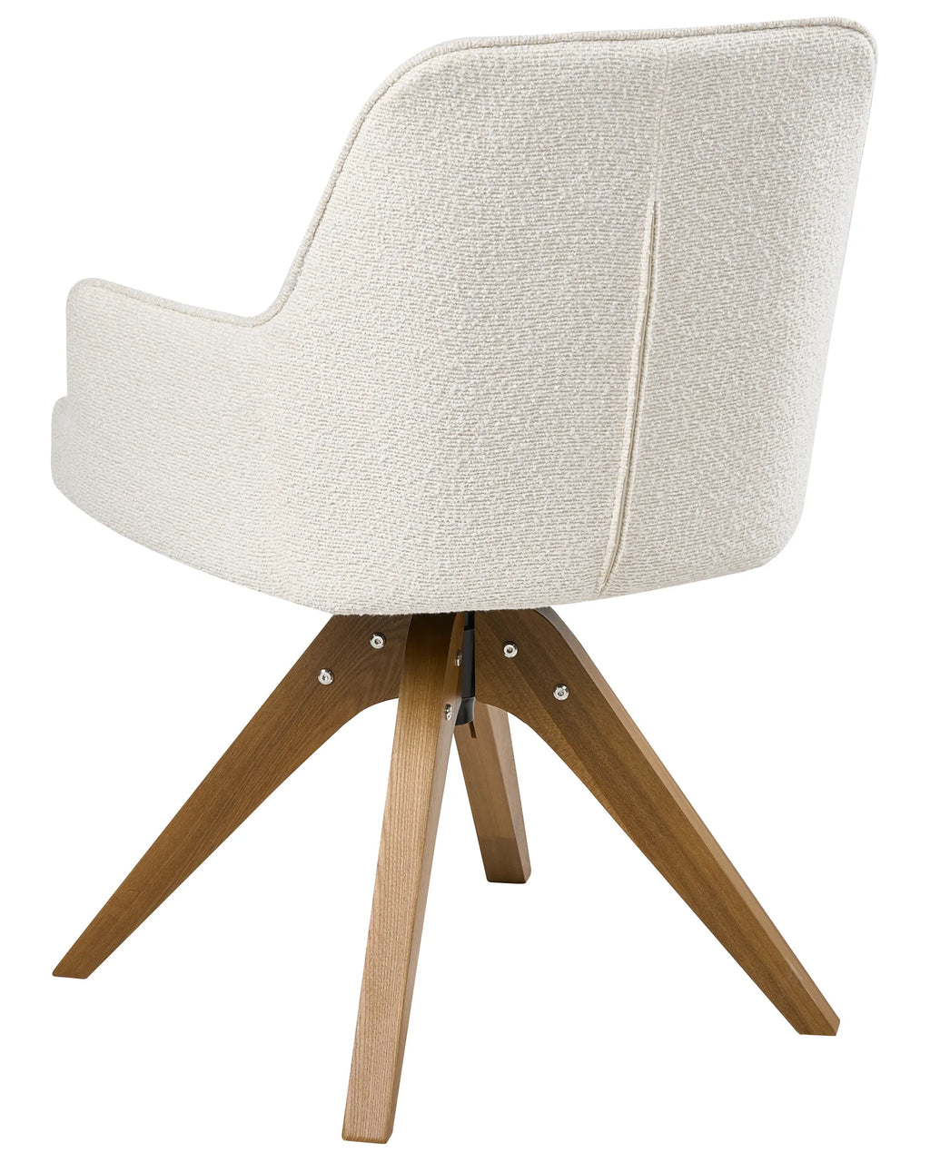 Set of 2 Dining Chairs Swivel SYLVANIA Boucle Off-White
