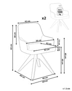 Set of 2 Dining Chairs Swivel SYLVANIA Boucle Off-White