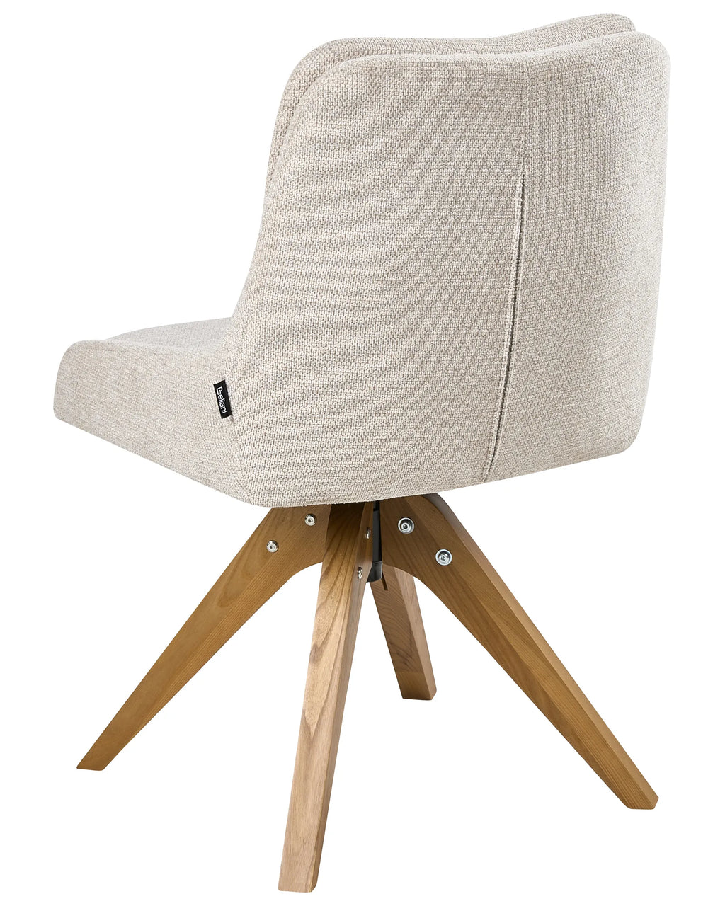 Set of 2 Dining Chairs Swivel DORRIS Fabric Light Beige