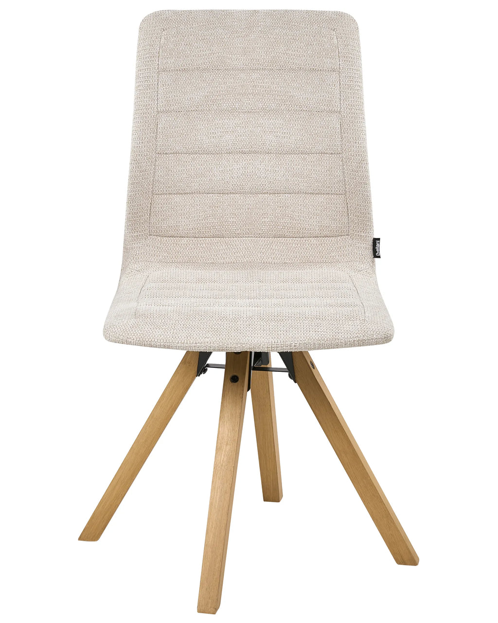Set of 2 Dining Chairs Swivel ROX Fabric Light Beige