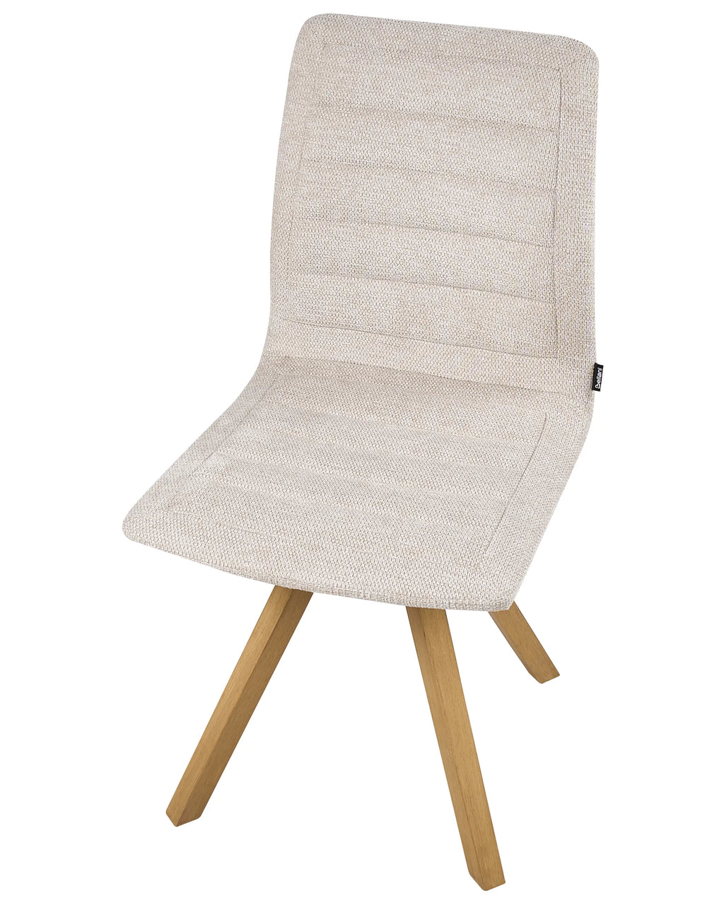 Set of 2 Dining Chairs Swivel ROX Fabric Light Beige