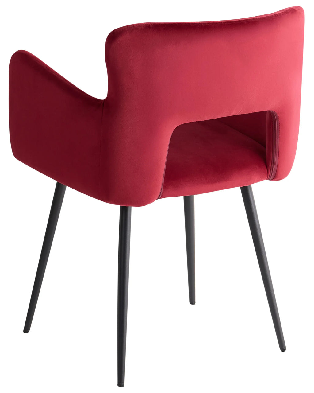 Set of 2 Dining Chairs SANILAC Velvet Dark Red