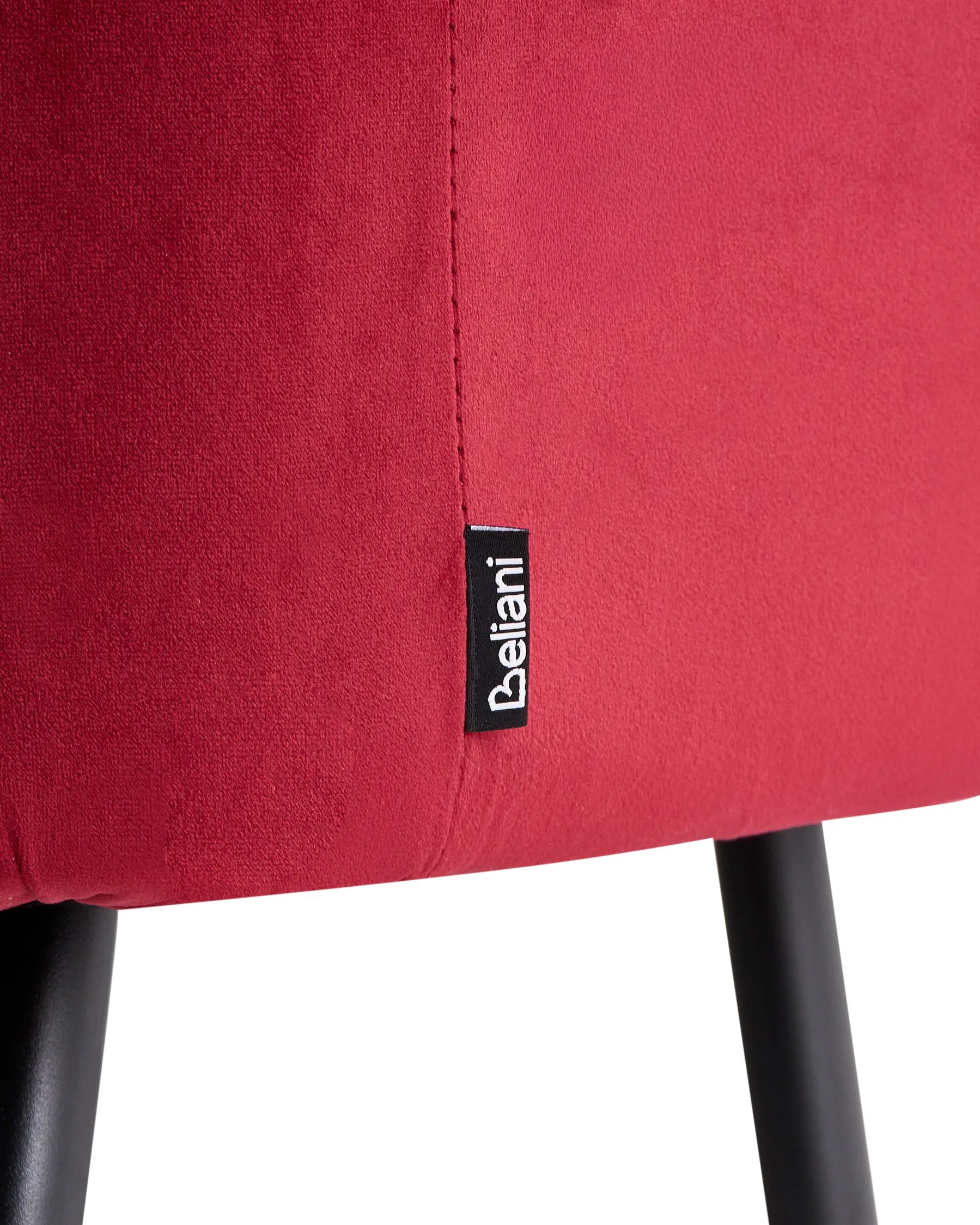 Set of 2 Dining Chairs SANILAC Velvet Dark Red