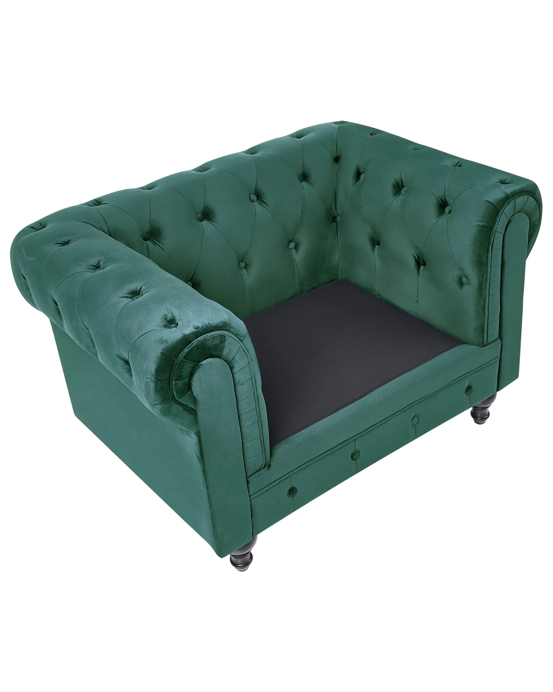 Armchair CHESTERFIELD Velvet Emerald Green