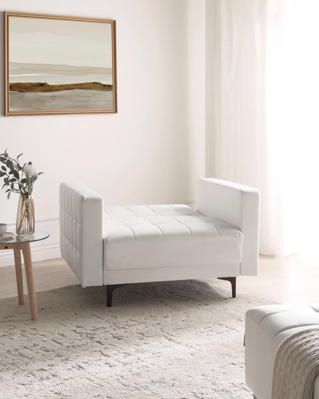 Armchair ABERDEEN Faux Leather White