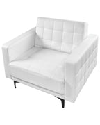 Armchair ABERDEEN Faux Leather White