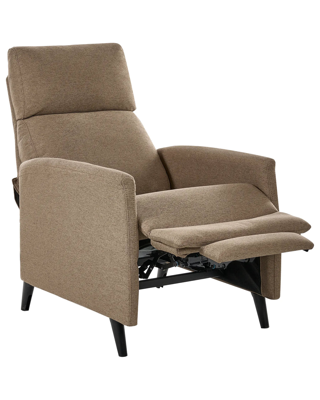 Recliner Chair SELVIK with Footrest Fabric Brown