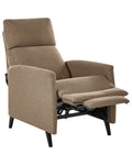Recliner Chair SELVIK with Footrest Fabric Brown
