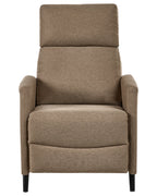 Recliner Chair SELVIK with Footrest Fabric Brown