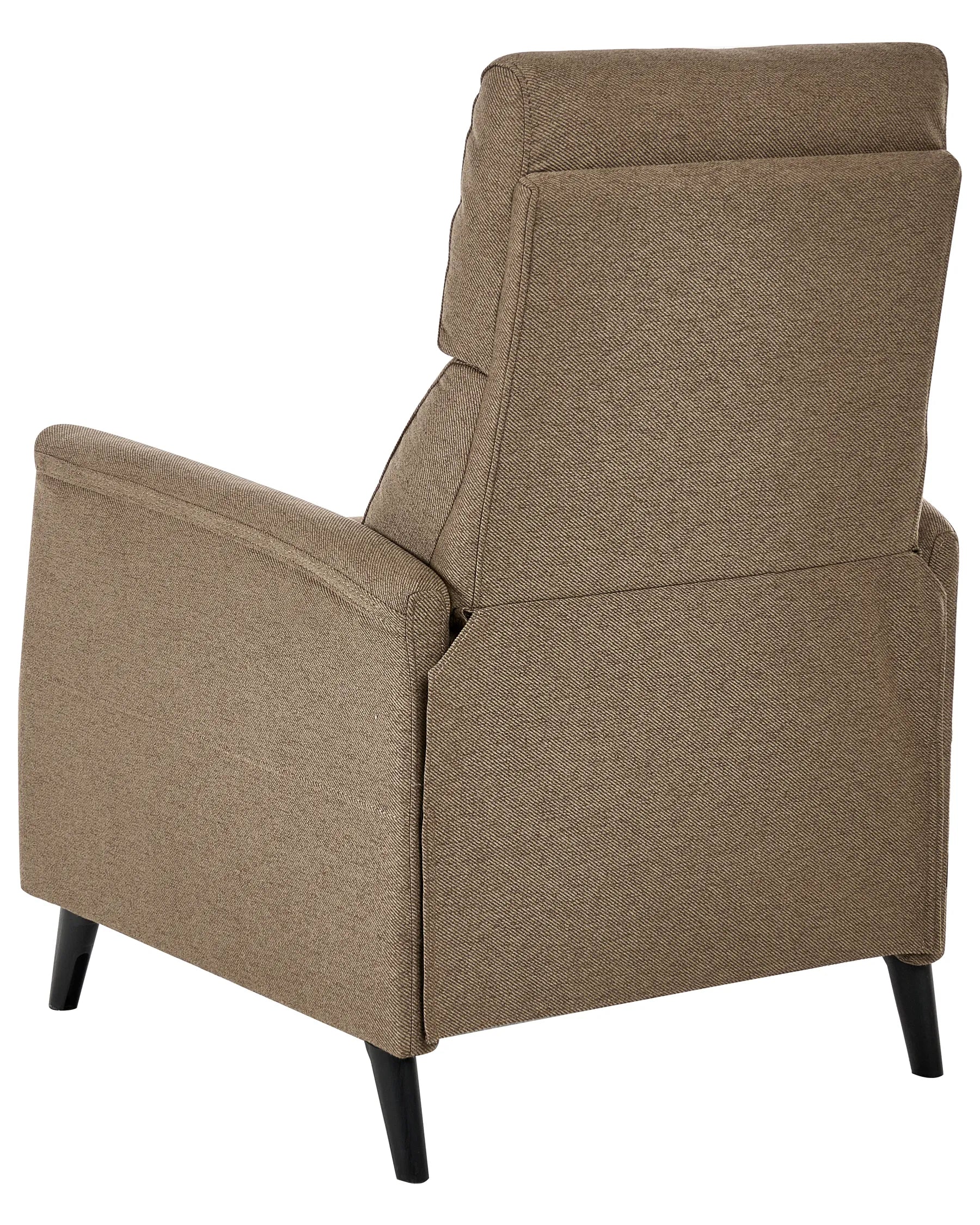 Recliner Chair SELVIK with Footrest Fabric Brown