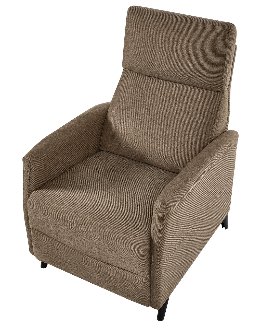 Recliner Chair SELVIK with Footrest Fabric Brown