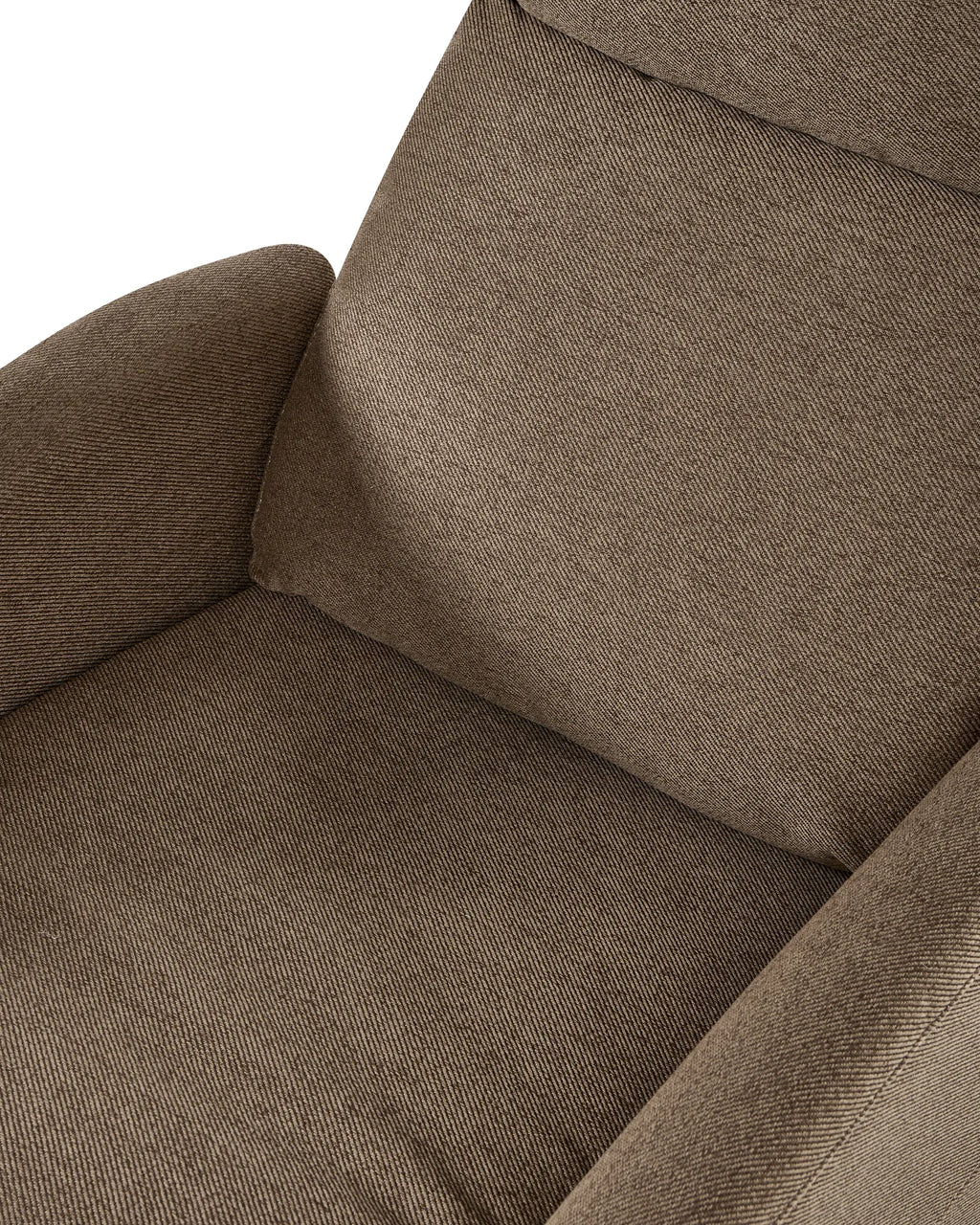 Recliner Chair SELVIK with Footrest Fabric Brown