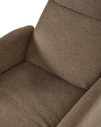 Recliner Chair SELVIK with Footrest Fabric Brown