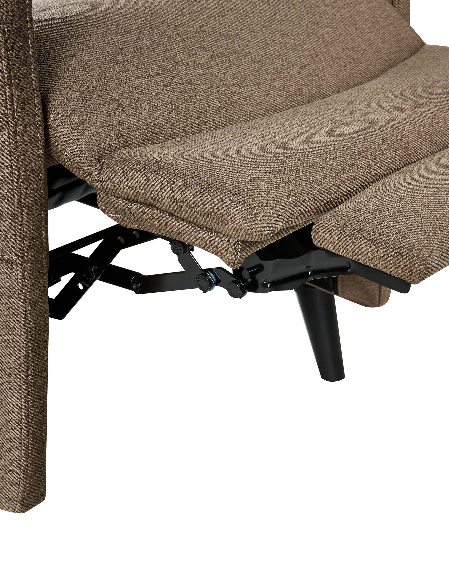 Recliner Chair SELVIK with Footrest Fabric Brown