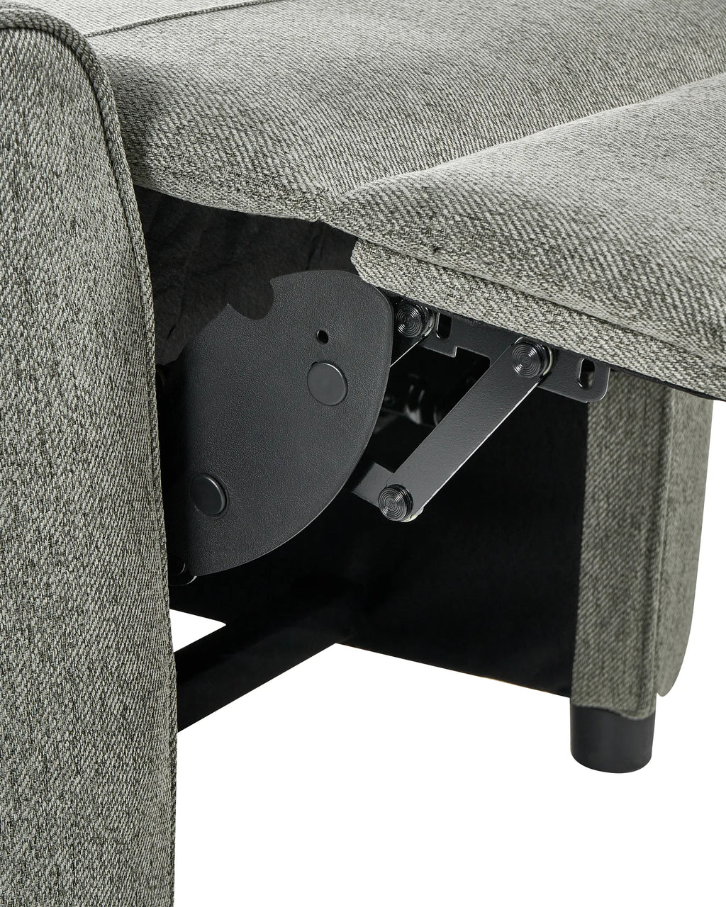 Recliner Chair SANDE with Footrest Fabric Light Green