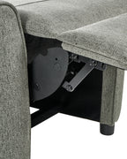 Recliner Chair SANDE with Footrest Fabric Light Green