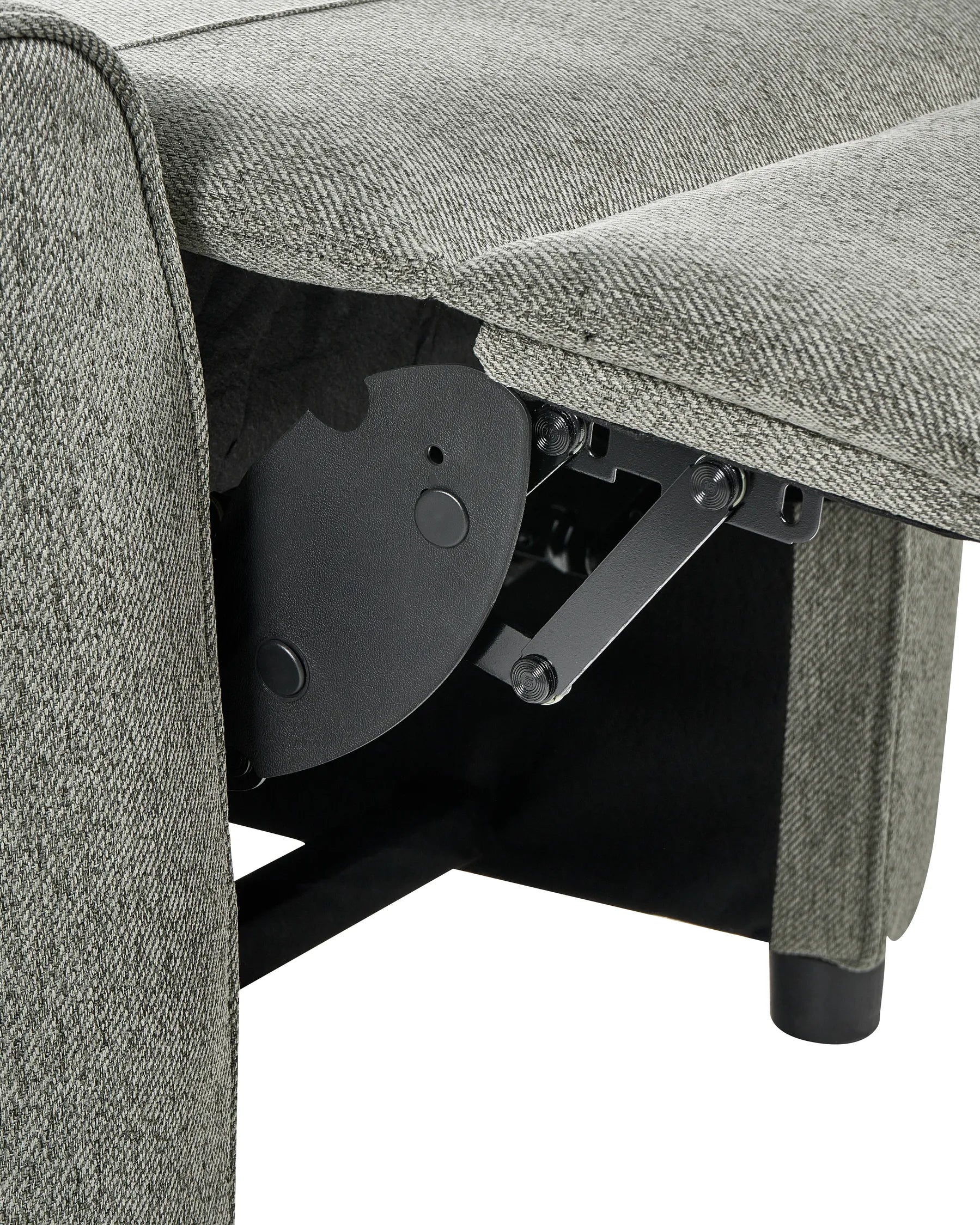 Recliner Chair SANDE with Footrest Fabric Light Green